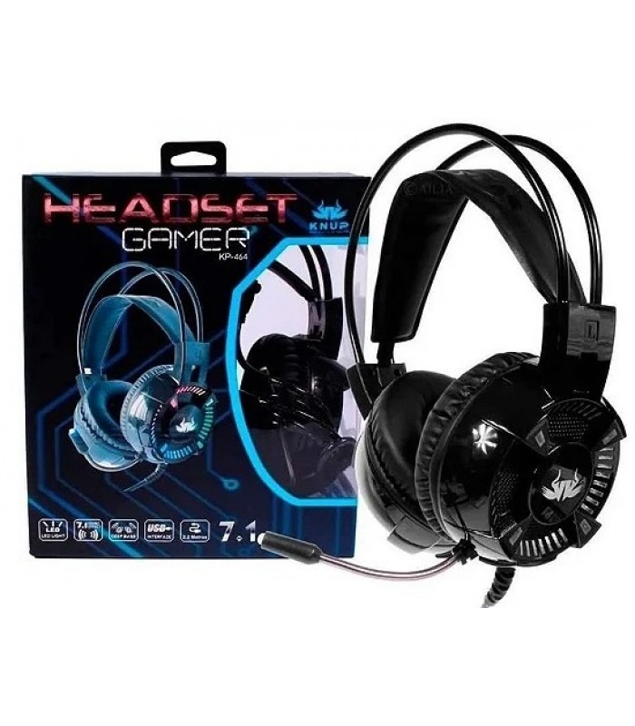 Fone Headset Gamer Preto KNUP