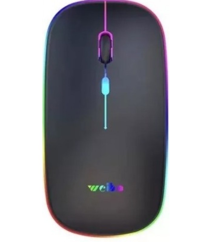 Mouse sem fio recarregável RGB 
